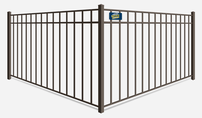 Commercial 3 rail aluminum fence in Tewksbury