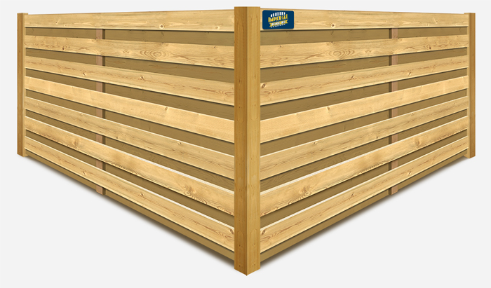 Horizontal shadowbox wood fence in Tewksbury