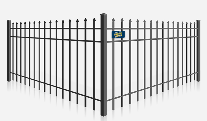 Spear top decorative steel fence company - Tewksbury